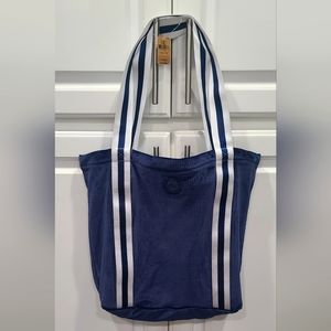 Victoria Secret PINK Brand Blue Velvet Tote Travel Bag, NWT